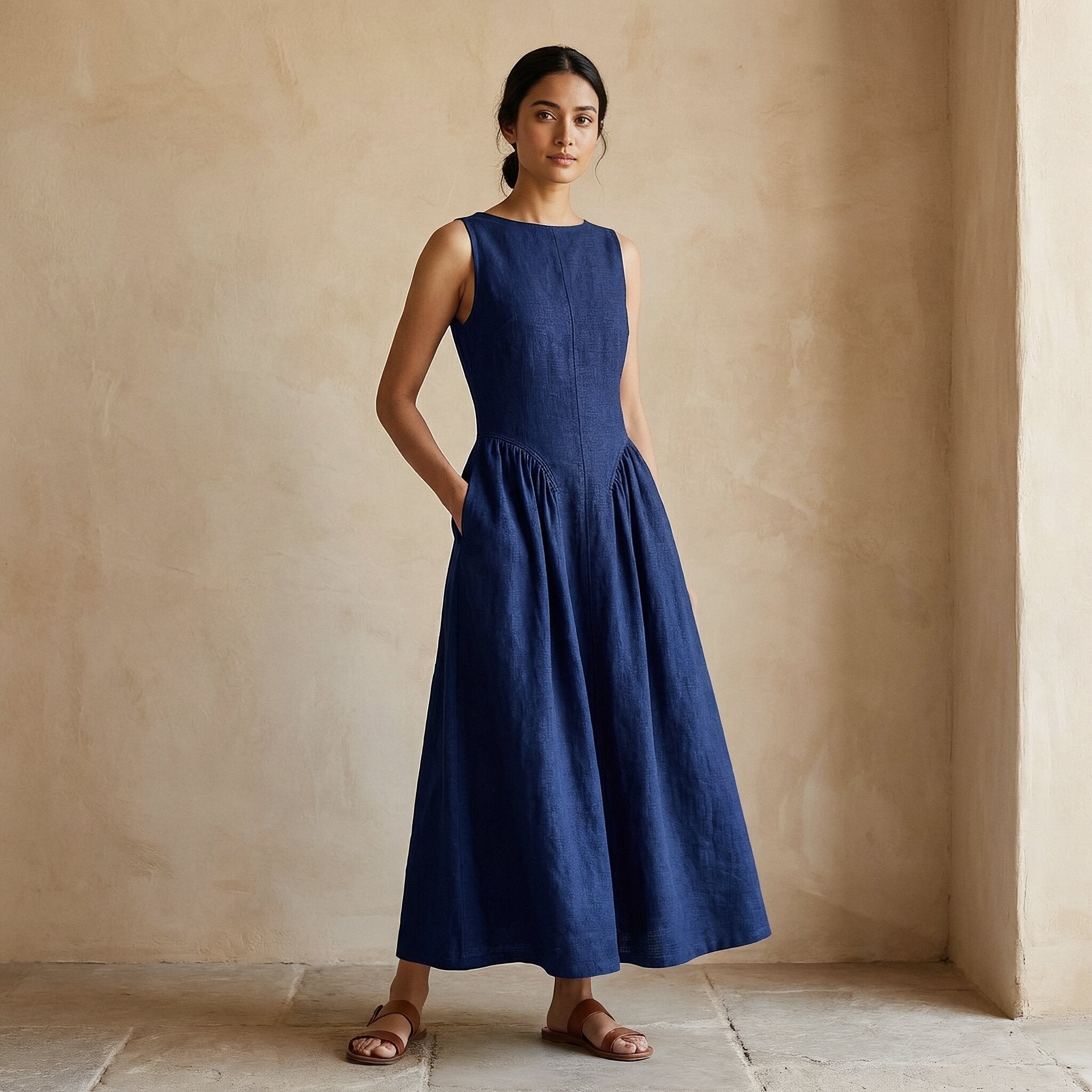 cotton poplin midi dress Oscar de La Renta