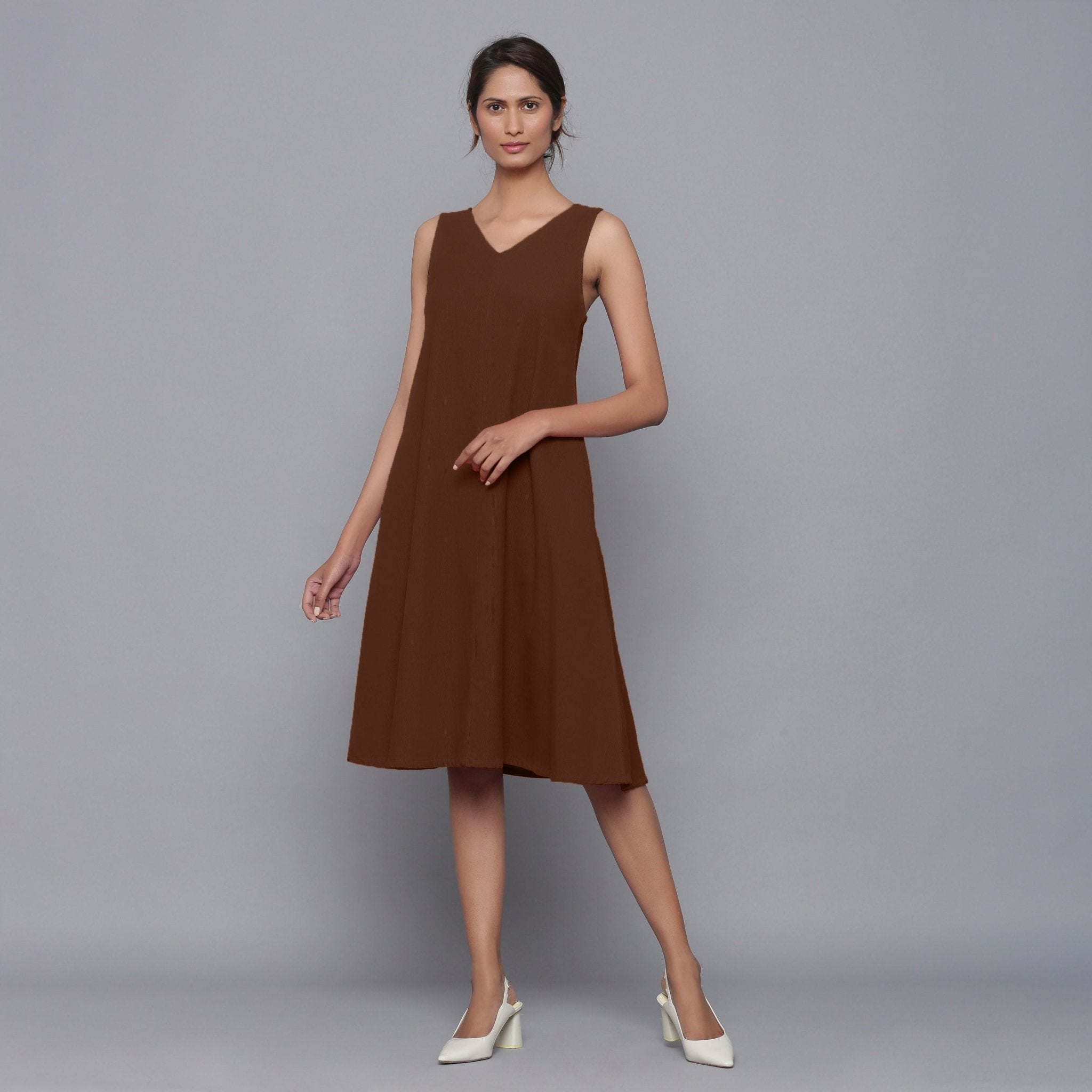 corduroy dress knee length Buy Sosandar Natural Belted Corduroy Midi Dress from Next USA