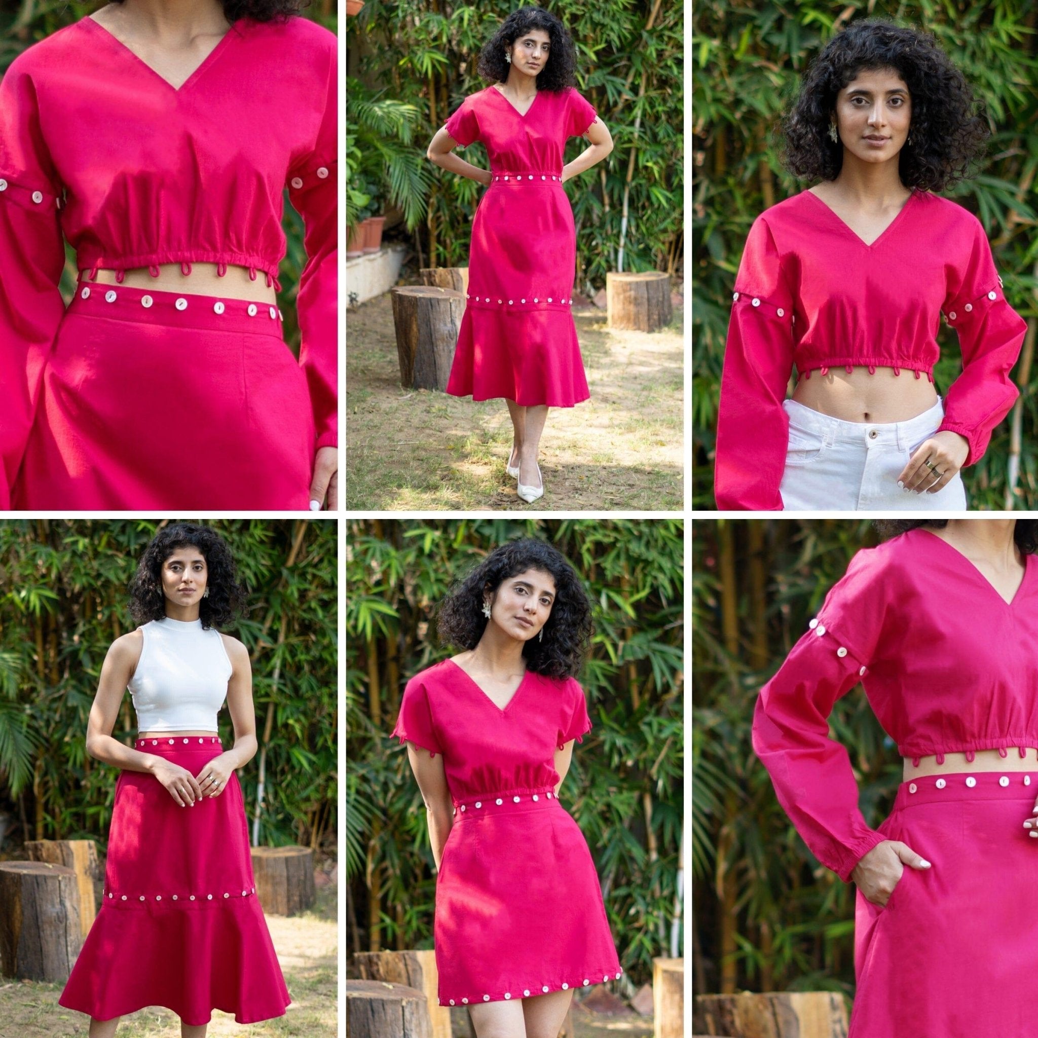 Cotton Poplin Dress - Pink main image 0
