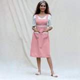 Pink Cotton Flax Comfort Fit Apron