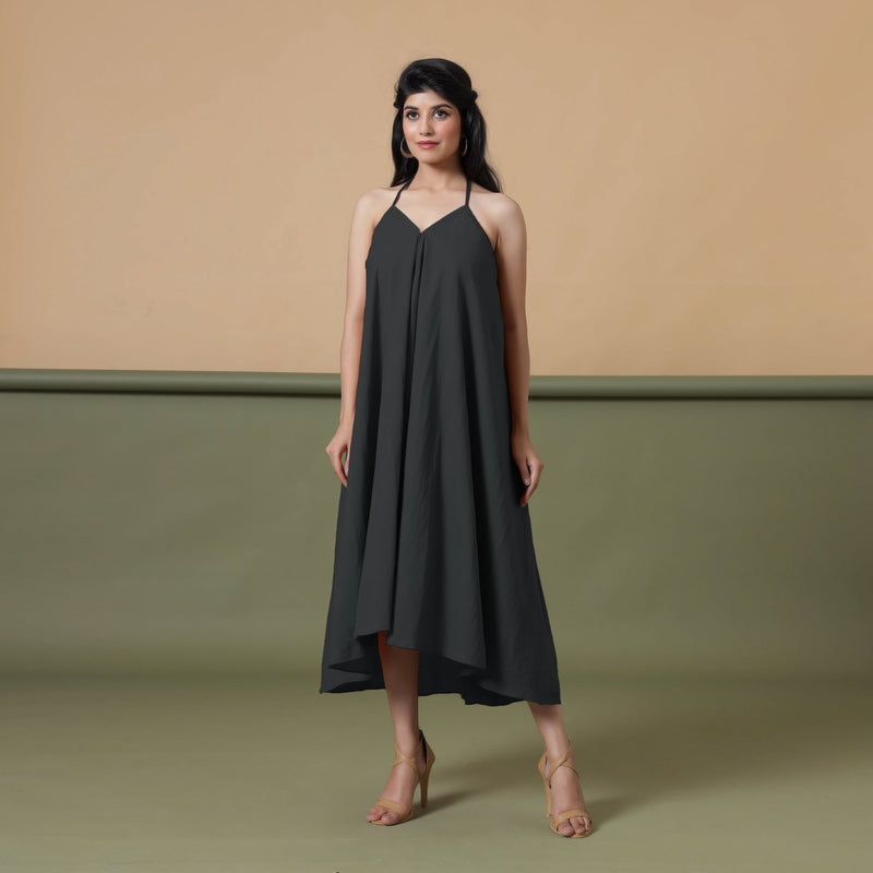 6-Way Convertible Black Tie-Dye Cotton Skirt Dress