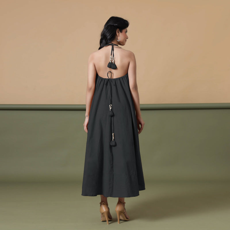 6-Way Convertible Black Tie-Dye Cotton Skirt Dress