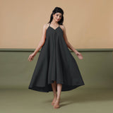 6-Way Convertible Black Tie-Dye Cotton Skirt Dress