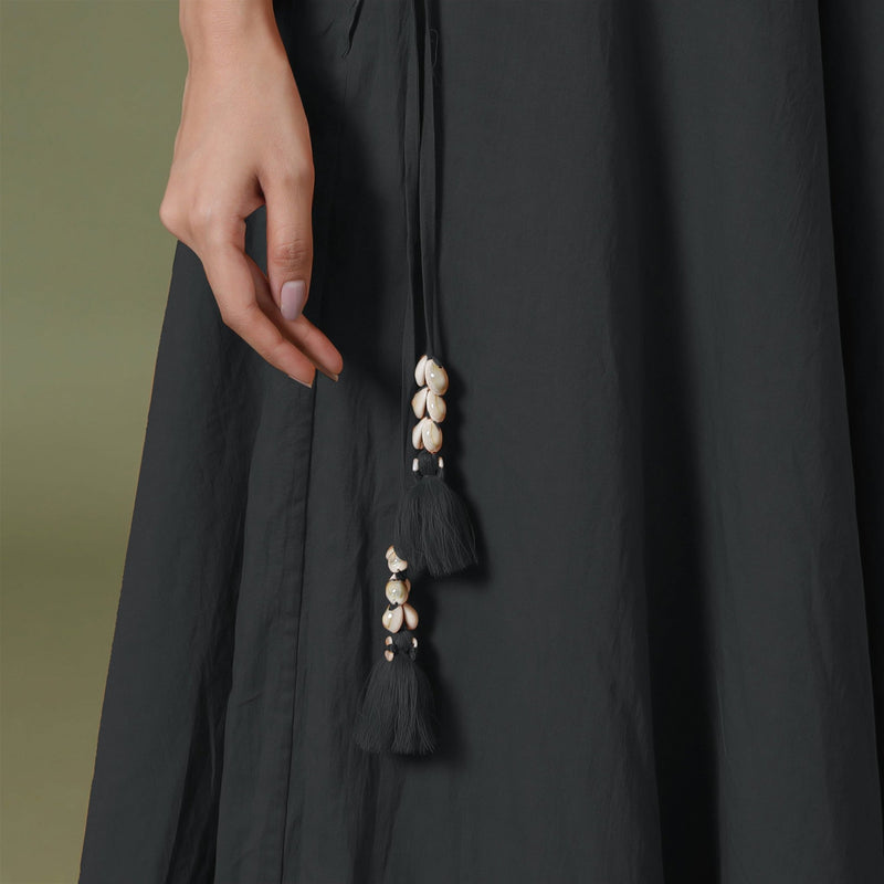 6-Way Convertible Black Tie-Dye Cotton Skirt Dress