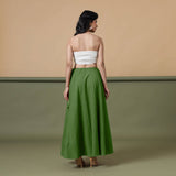 6-Way Convertible Forest Green Tie-Dye Cotton Skirt Dress