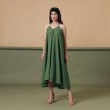 6-Way Convertible Forest Green Tie-Dye Cotton Skirt Dress