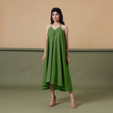 6-Way Convertible Forest Green Tie-Dye Cotton Skirt Dress