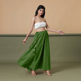 6-Way Convertible Forest Green Tie-Dye Cotton Skirt Dress
