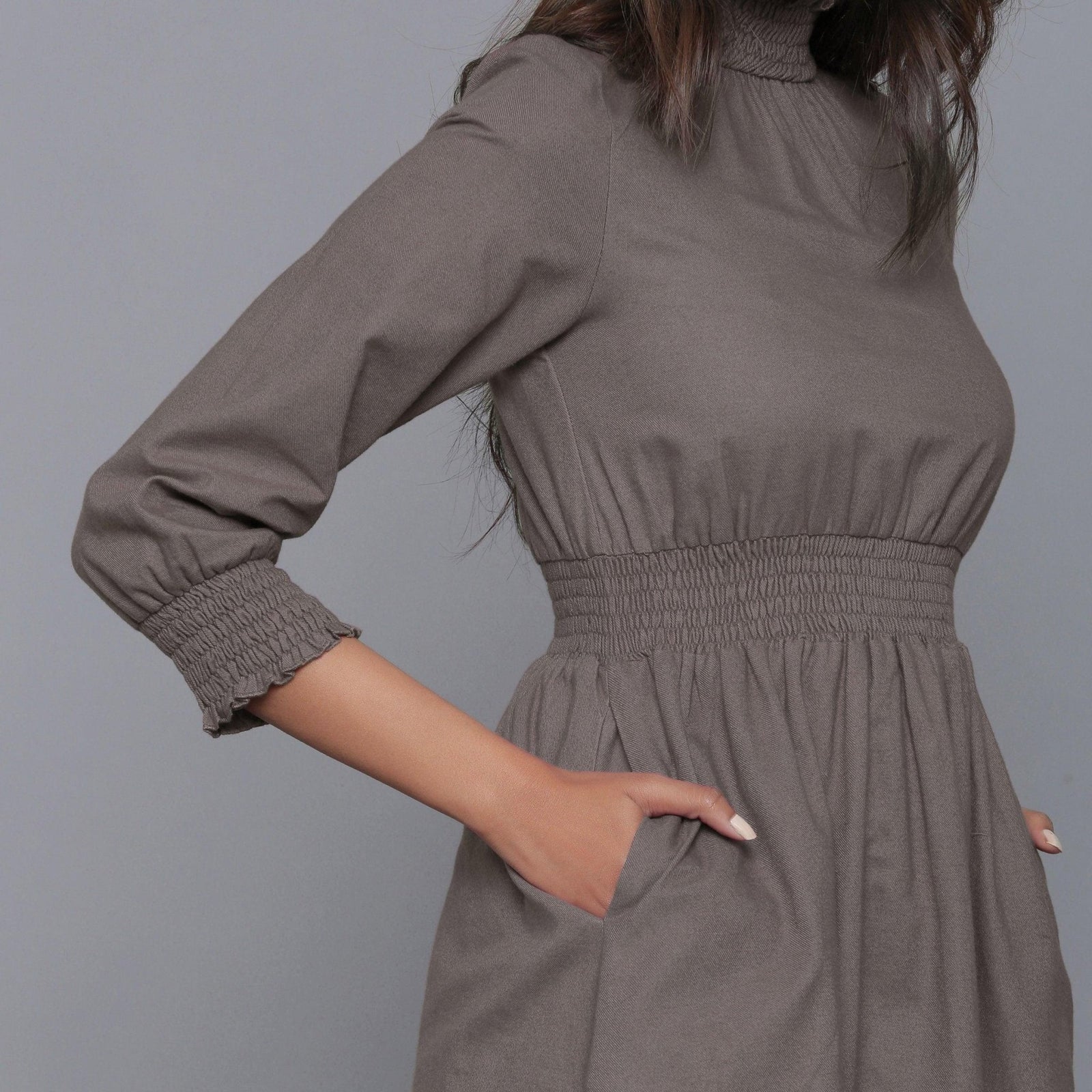 grey flannel dress Had Me At Plaid Long Sleeve Knit Shirtdress