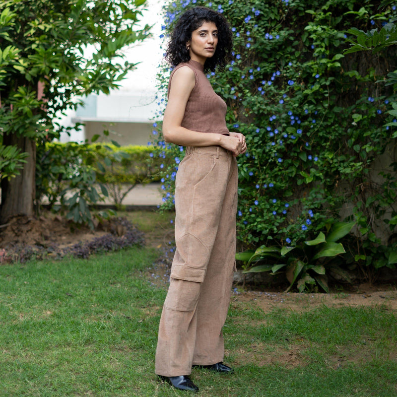 Super High Waisted Tie-belt Cargo Ankle Pant