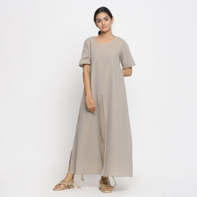cotton solid dress for women BuyBlue Cotton Solid A Online