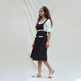 Black Cotton Flax Comfort Fit Apron