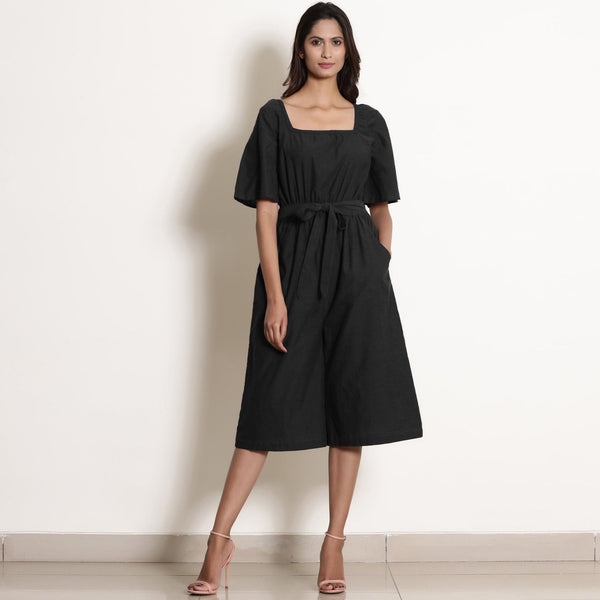 knee length jumpsuit dress Spaghetti Strap Women Knee Length Jumpsuit Elegant Sashes Buttons