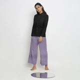 Black Cotton Linen Full Sleeve Button-Down Shirt