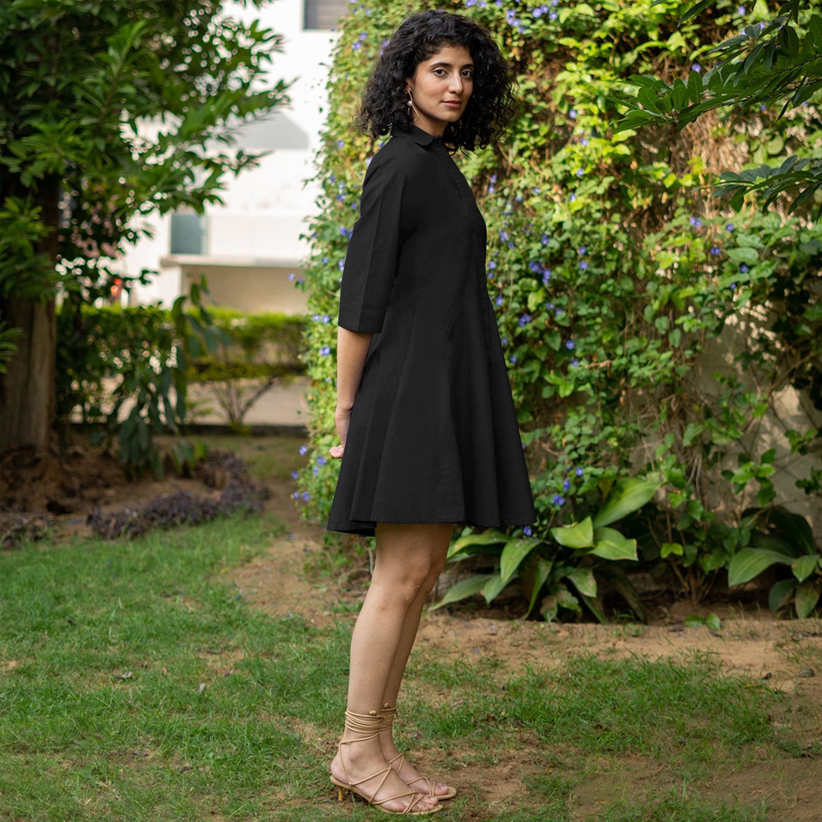 black flared shirt dress Buy Lipsy Black Stitch Fit and Flare Midi Shirt Dress from Next USA