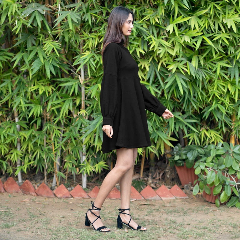 black fit and flare dress outfit Carmel fit and flare