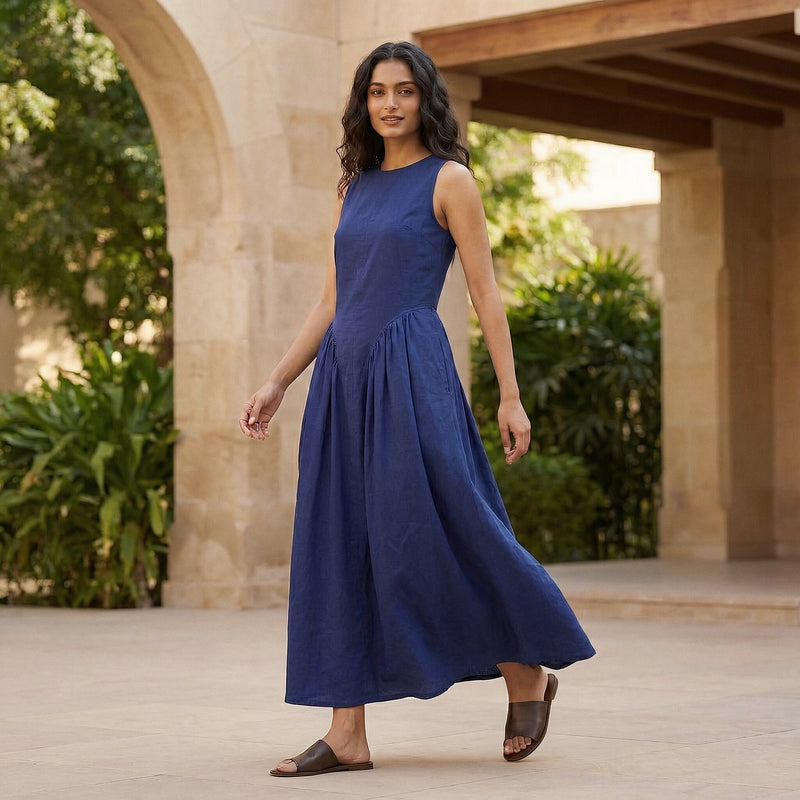 blue and gold dress prom Navy Blue Long Prom Dress with Gold Sequins