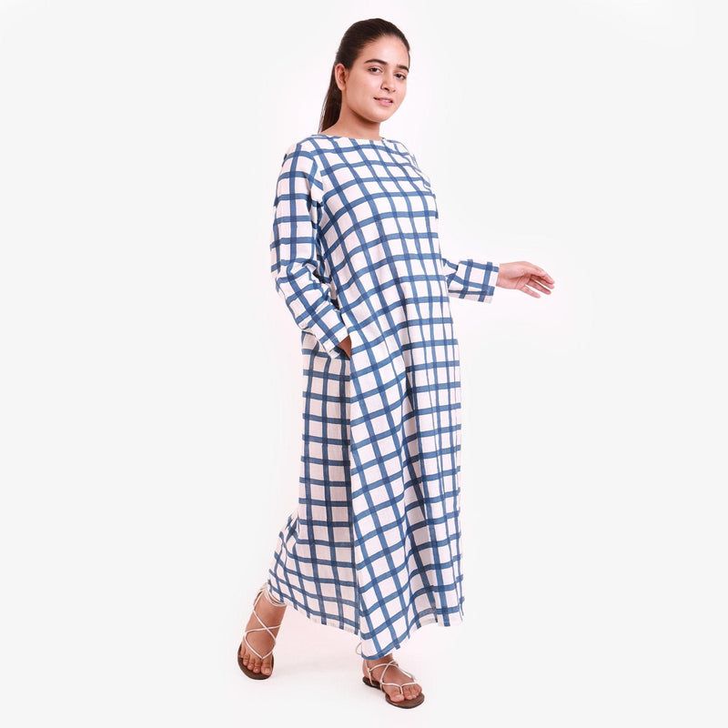 cotton hand block print dress Archie Hand Block Printed Cotton Maxi Dress