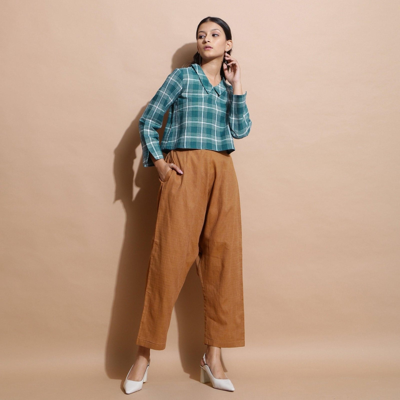 トップス COTTON CHECK SHIRT / BROWN CHEC size1 COTTON CHECK SHIRT / BROWN CHEC size1 Check cotton shirt - Brown