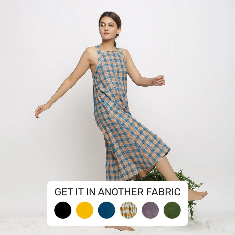 Buy Bottle Green Checks Cotton Muslin Square Neck Midi Dress Online at SeamsFriendly Buy Bottle Green Checks Cotton Muslin Square Neck Midi Dress Online at SeamsFriendly
