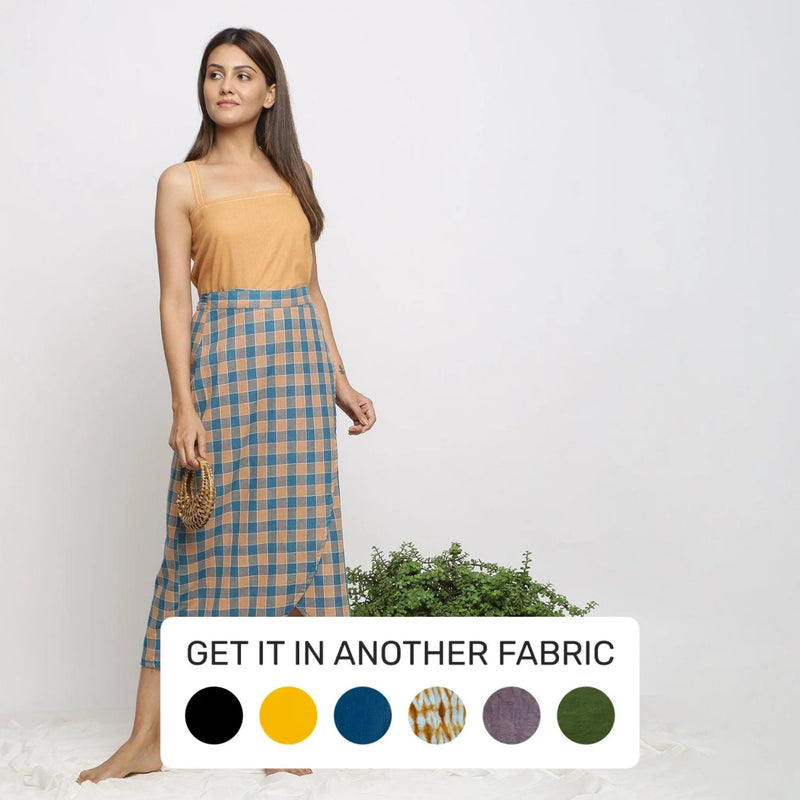 Cotton maxi wrap skirt hot sale