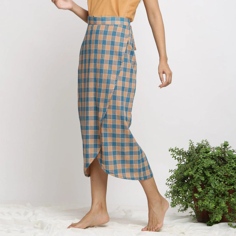 Cotton maxi wrap skirt hot sale