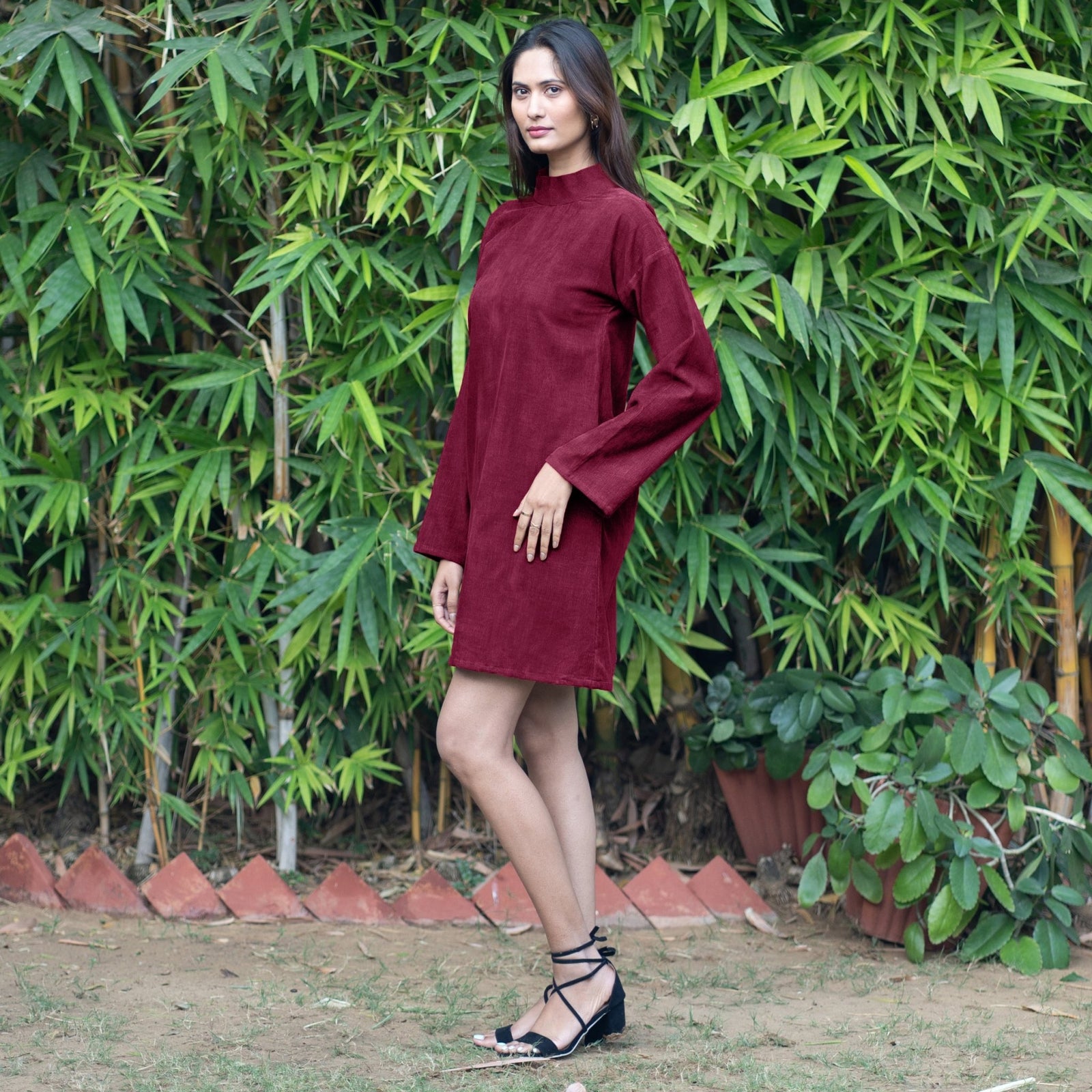 burgundy corduroy dungaree dress Burgundy Corduroy Overall Dress