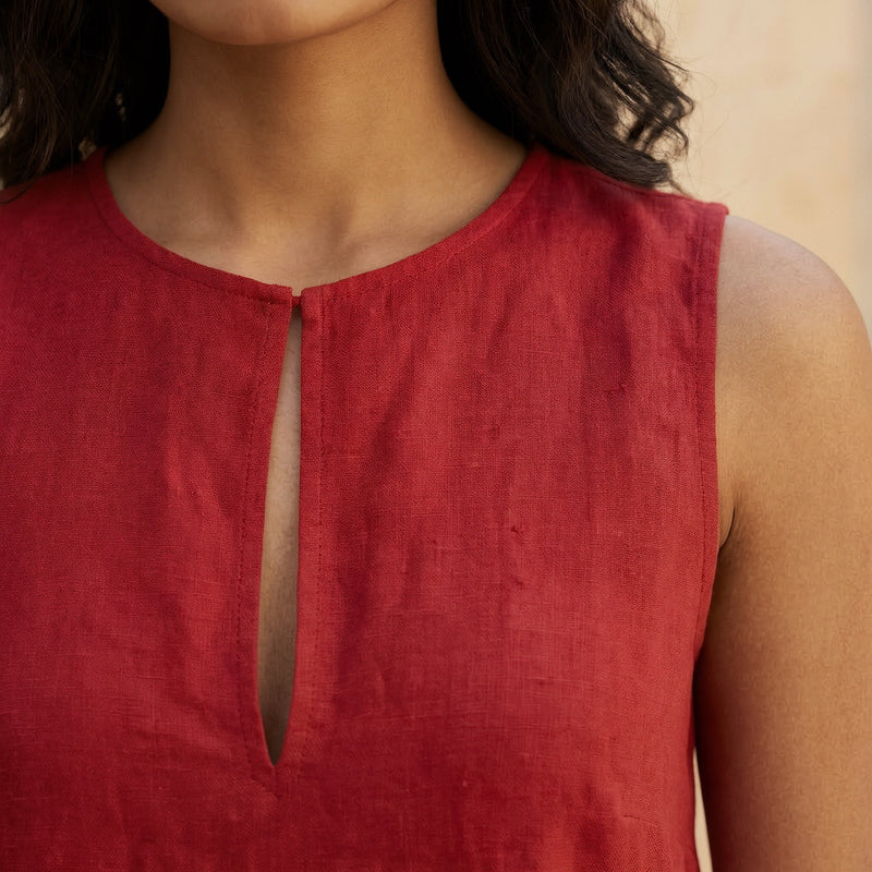 red short sleeve shift dress Intense Red bell sleeve v-neck Shift Dress