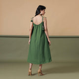 Convertible 3-Way Forest Green Tie-Dye Cotton Skirt Dress