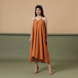 Convertible 3-Way Rust Tie-Dye Cotton Skirt Dress