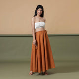 Convertible 3-Way Rust Tie-Dye Cotton Skirt Dress