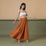 Convertible 3-Way Rust Tie-Dye Cotton Skirt Dress