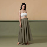 Convertible 3-Way Sage Green Tie-Dye Cotton Skirt Dress