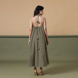 Convertible 3-Way Sage Green Tie-Dye Cotton Skirt Dress