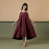 Convertible 6-Way Sangria Wine Tie-Dye Cotton Skirt Dress