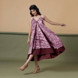 Convertible 6-Way Sangria Wine Tie-Dye Cotton Skirt Dress