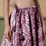 Convertible 6-Way Sangria Wine Tie-Dye Cotton Skirt Dress