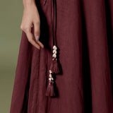 Convertible 6-Way Sangria Wine Tie-Dye Cotton Skirt Dress