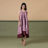 Convertible 6-Way Sangria Wine Tie-Dye Cotton Skirt Dress