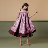 Convertible 6-Way Sangria Wine Tie-Dye Cotton Skirt Dress