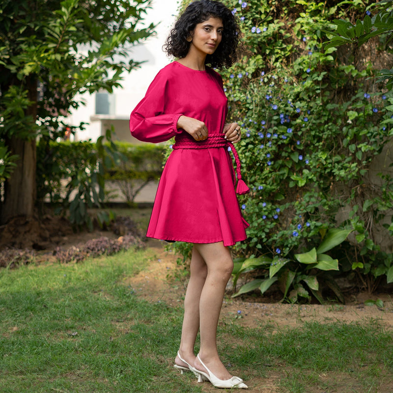 balloon sleeve pink dress Pink Balloon Sleeve V Neckline Maxi Dress PinkBlush