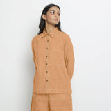 Desert Yellow 100% Linen Full Sleeve Button-Down Shirt