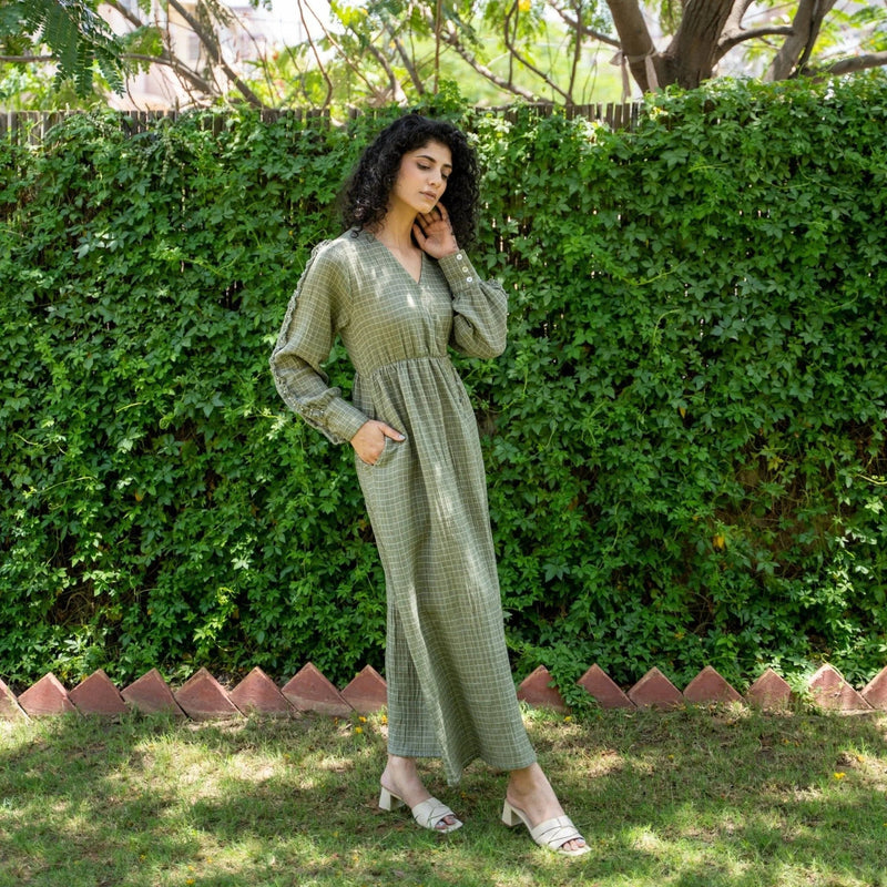 sap green dress Shop Sap Green V Neck Dress by Khara Kapas