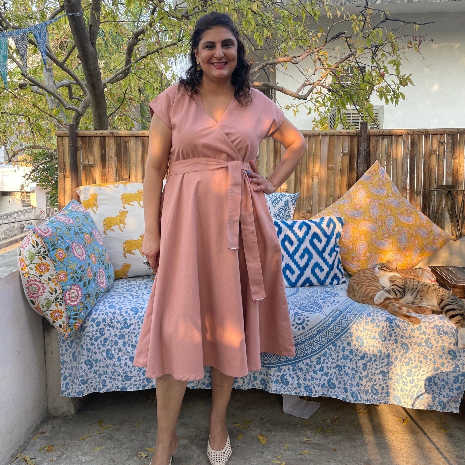 peach fit and flare dress Peach Fit & Flare Dress – Shopynation