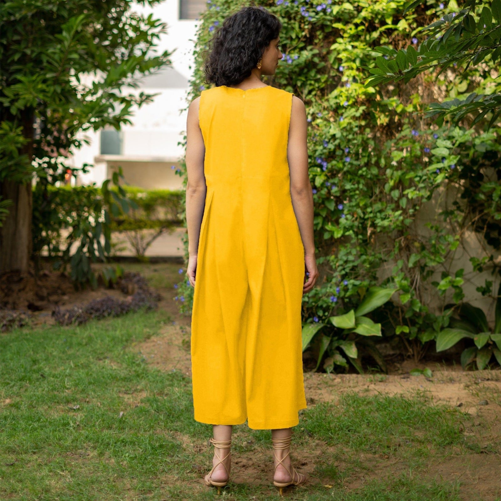 Golden yellow jumpsuit deals