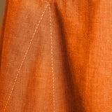 Hot Orange Cotton Poplin Elasticated Midi Cami Dress