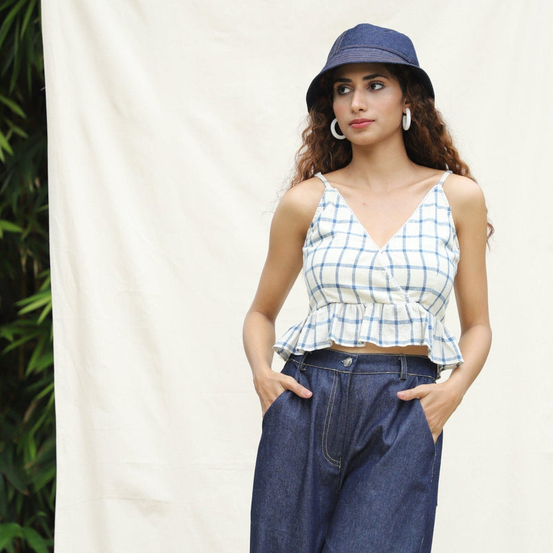 Indigo Cotton Denim Bucket Hat