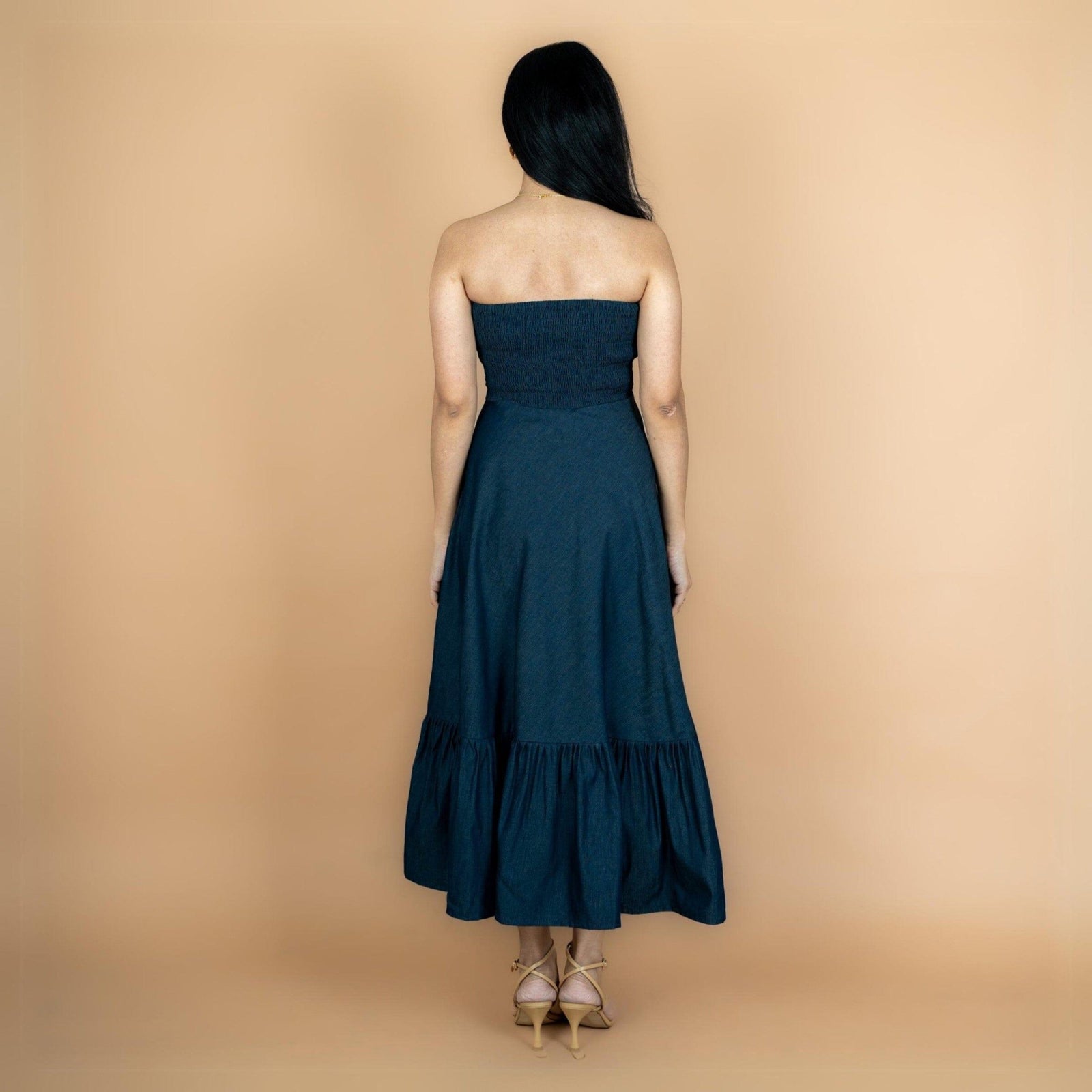 white christmas dresses Tia Tube Dress One Size / Denim / Rayon
