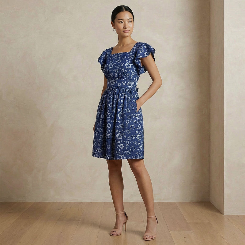 fit and flare floral print dresses knee length Joseph Ribkoff Floral Print Fit And Flare Shirt Dress Style 261147