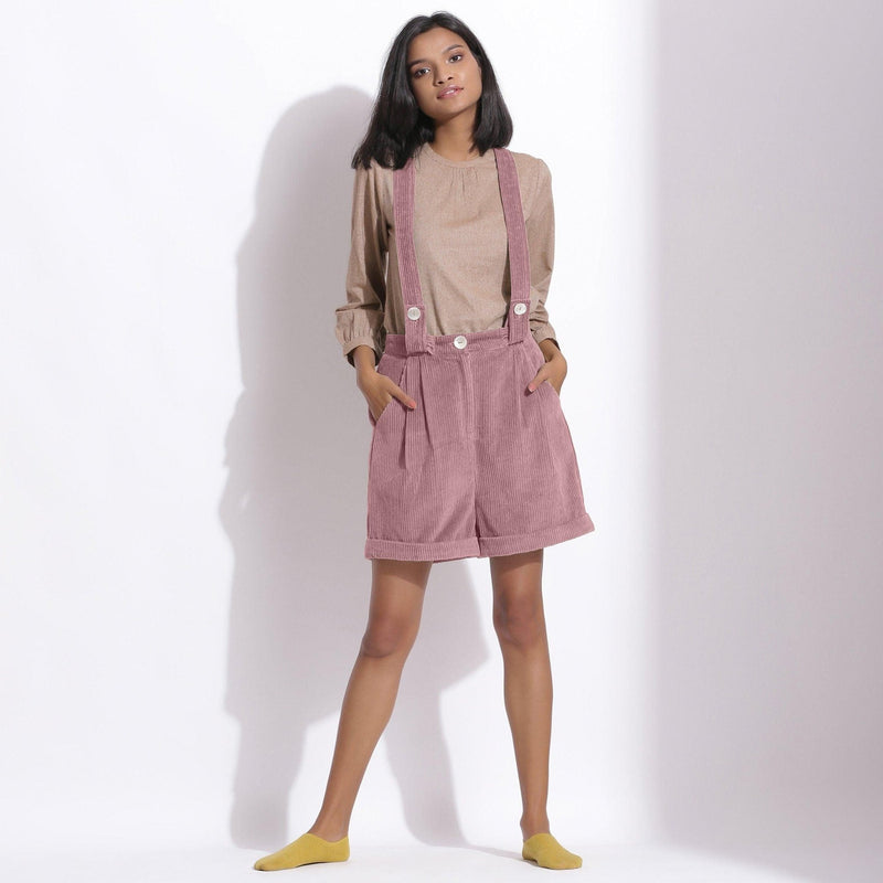 pink denim pinafore dress Harbor Pinafore